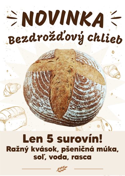 Novinka - Bezdrožďový chlieb